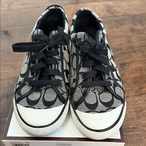 Vintage Coach Black and White Monogram Sneakers